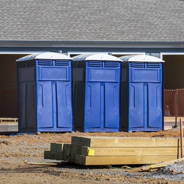 how often are the portable restrooms cleaned and serviced during a rental period in Ruffs Dale